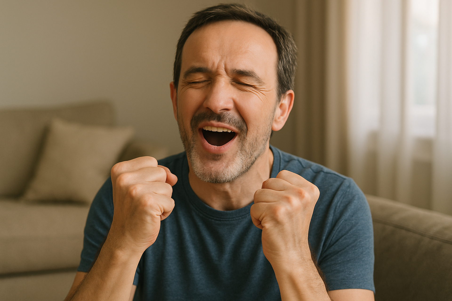 Wichtig bei einem Lottogewinn: Leise freuen und am Besten niemandem davon erzählen. (Foto: KI-generiert)