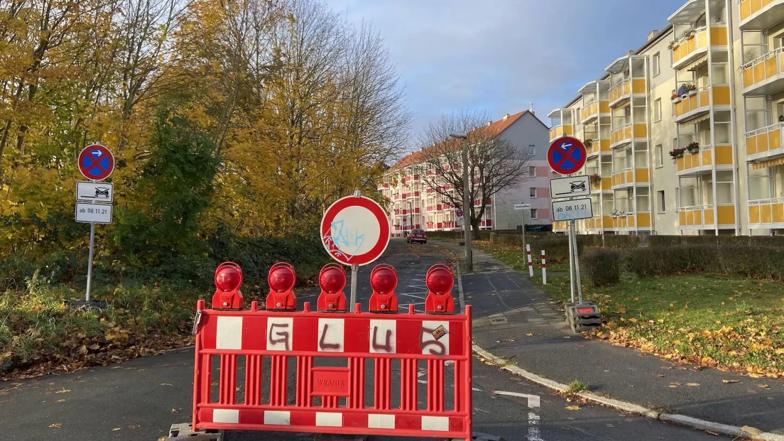 Asphalt-Arbeiten: Thomas-Mann-Straße teilweise gesperrt (Foto: taucha-kompakt.de)