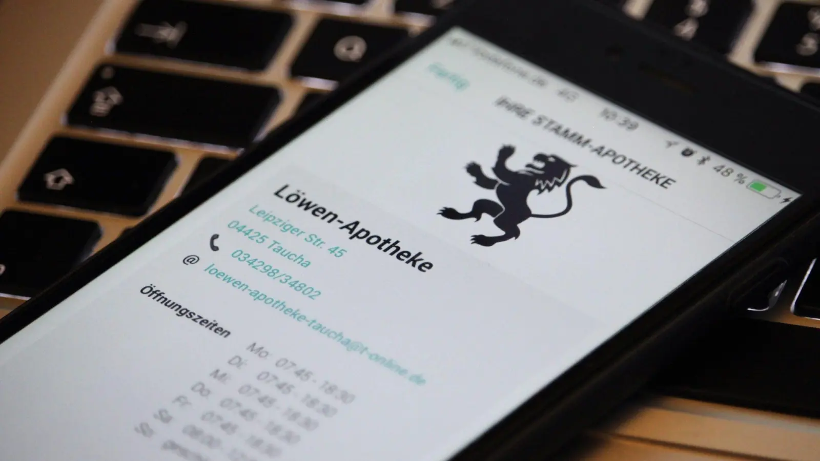 Löwen-Apotheke Taucha jetzt per App erreichbar (Foto: taucha-kompakt.de)