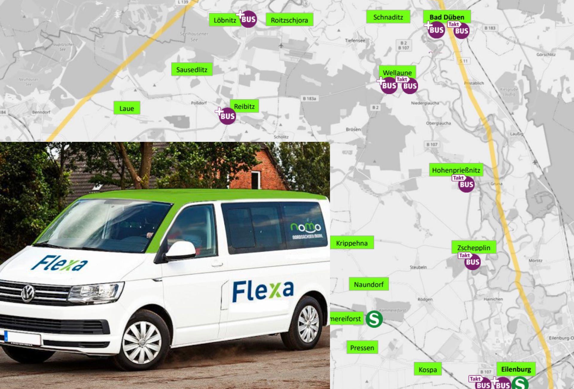 Das Rufbusangebot Flexa ist in Nordsachsen aktiv. (Foto: Nordsachsen Mobil)