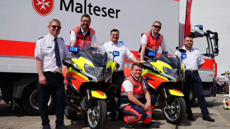 Die neue Motorradstaffel der Malteser Taucha (Foto: Malteser Hilfsdienst e.V.)