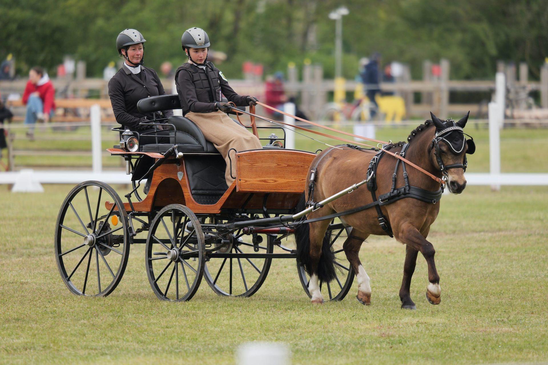 Tamara Faber mit ihrer Mutter Antje und dem Pony Haribo (Foto: privat)