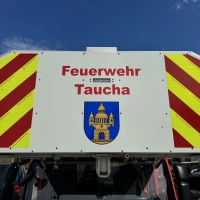 Der Korb der Drehleiter der Freiwilligen Feuerwehr Taucha (Symbolbild: Daniel Große)