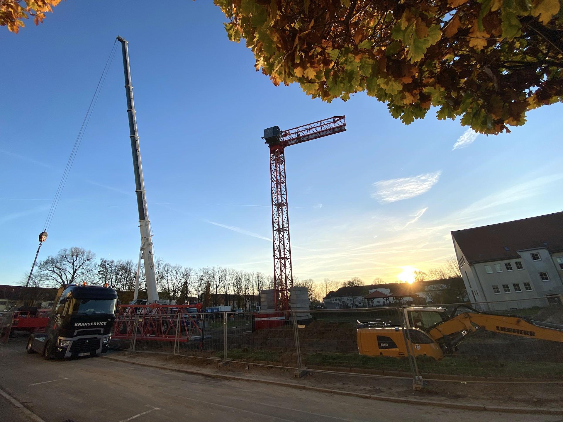 Sporthalle Oberschule: Jetzt geht's richtig los (Foto: taucha-kompakt.de)