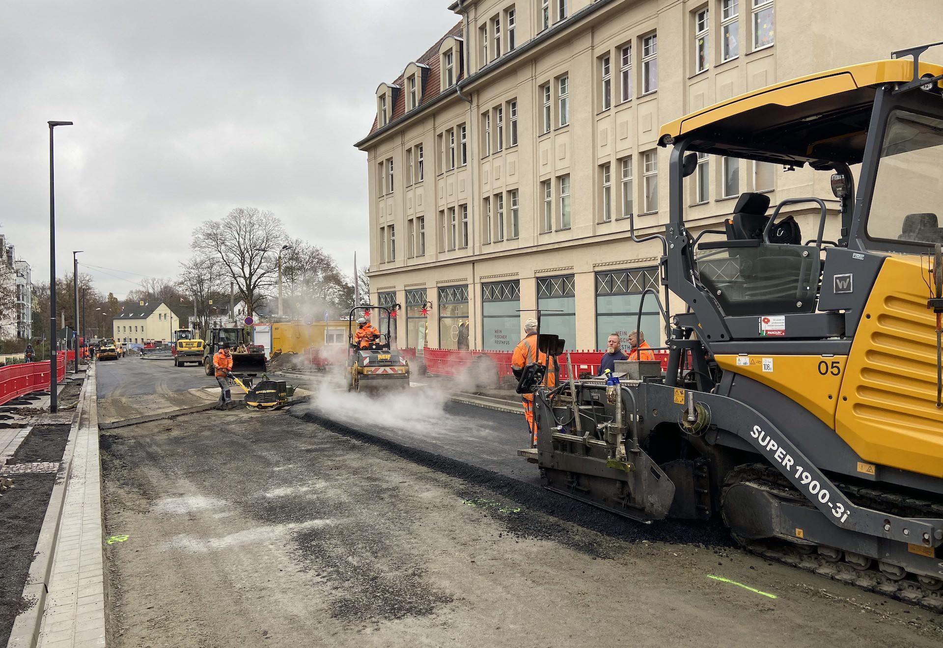 Endspurt in Sommerfelder und Portitzer Straße - Leichte Verzögerungen beim Bau (Foto: taucha-kompakt.de)