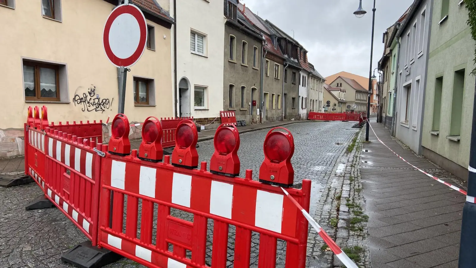 Dewitzer Straße bleibt weiter gesperrt (Foto: taucha-kompakt.de)