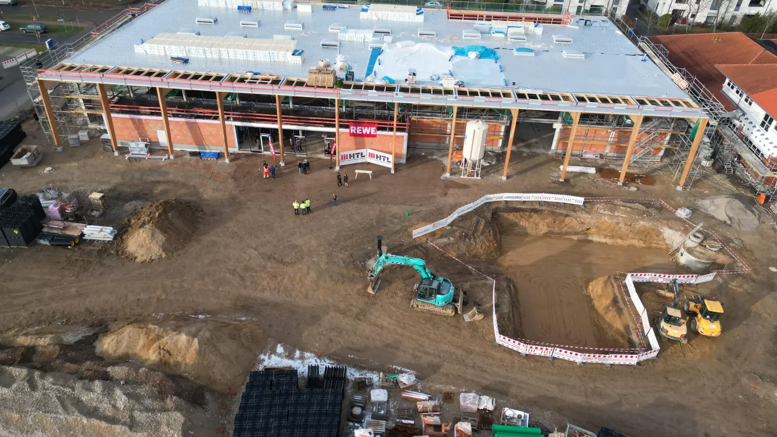 Die künftige Kubatur des Marktes ist schon gut zu erkennen. (Foto: Daniel Große)