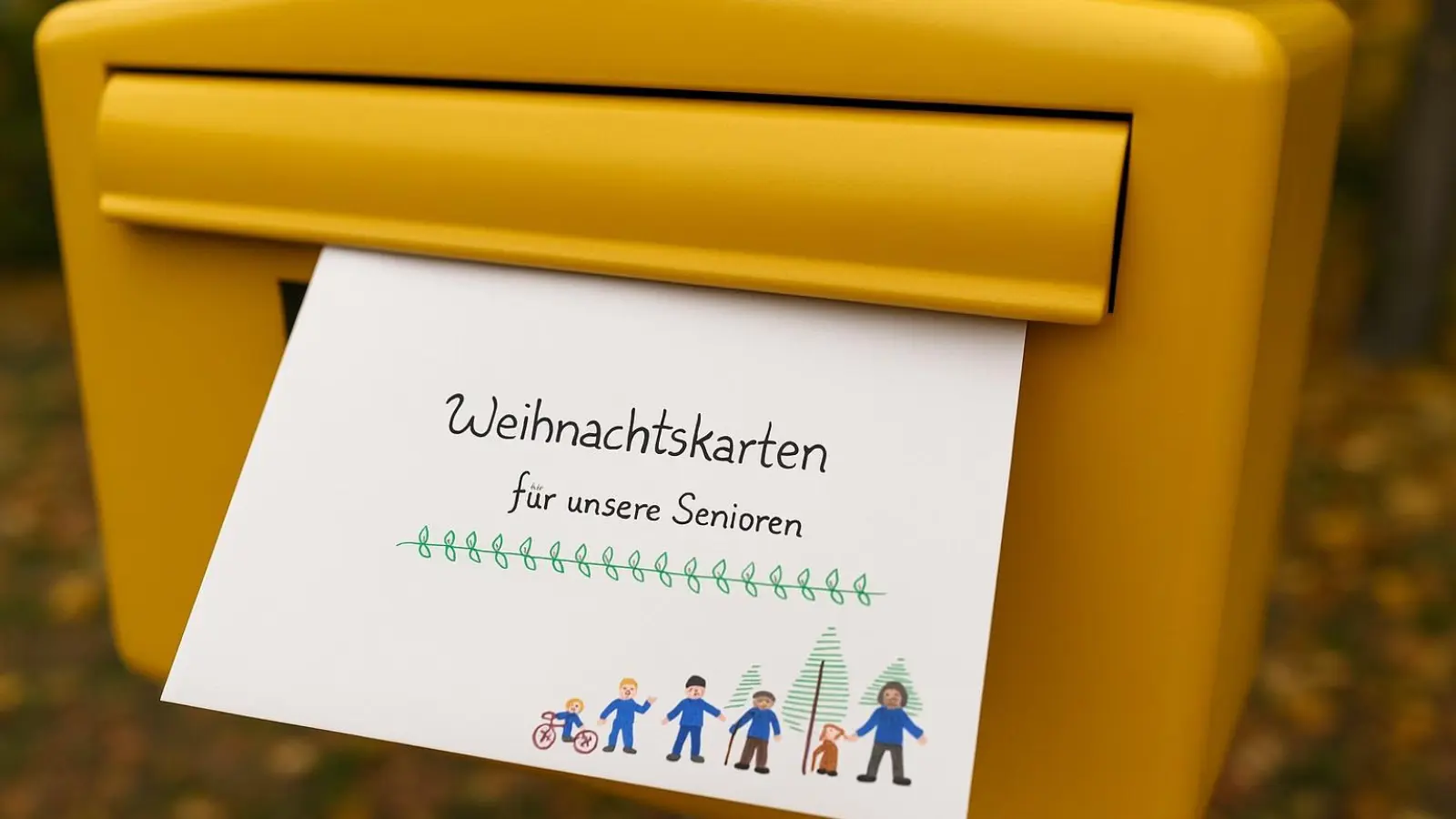 Der Heimatverein Taucha sucht wieder Weihnachtskarten-Schreiber. (Foto: KI-generiert)