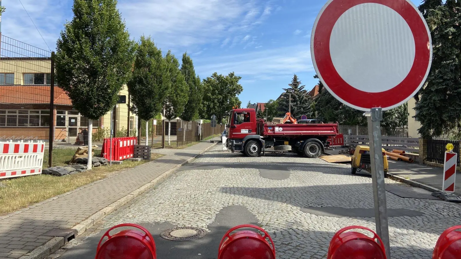 Geschwister-Scholl-Straße bis Freitag voll gesperrt (Foto: taucha-kompakt.de)