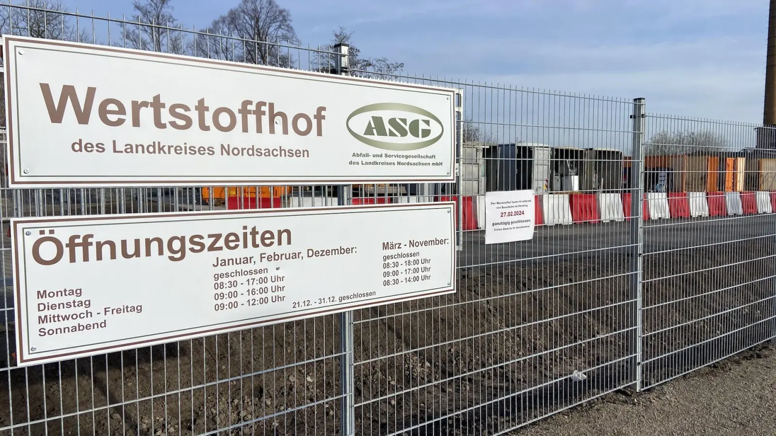 Der ASG-Wertstoffhof in der Jubischstraße. Seit 9. Januar können hier kostenlos Wertstoffe wie Grünschnitt, Elektroschrott oder Sperrmüll abgegeben werden. (Foto: taucha-kompakt.de)