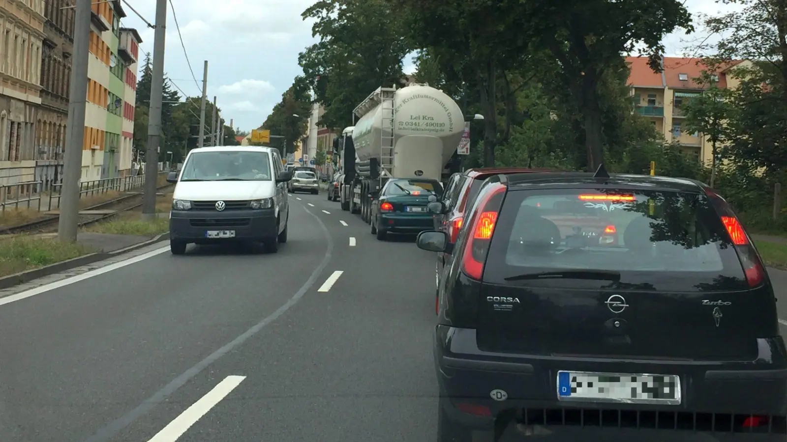 B87: Wie weiter mit dem Verkehrskollaps? (Foto: taucha-kompakt.de)