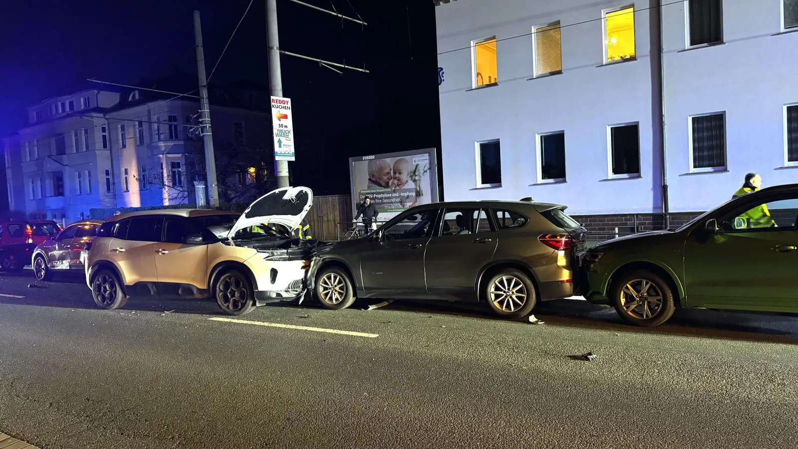 Fünf Fahrzeuge waren in den Unfall verwickelt. (Foto: Daniel Große)
