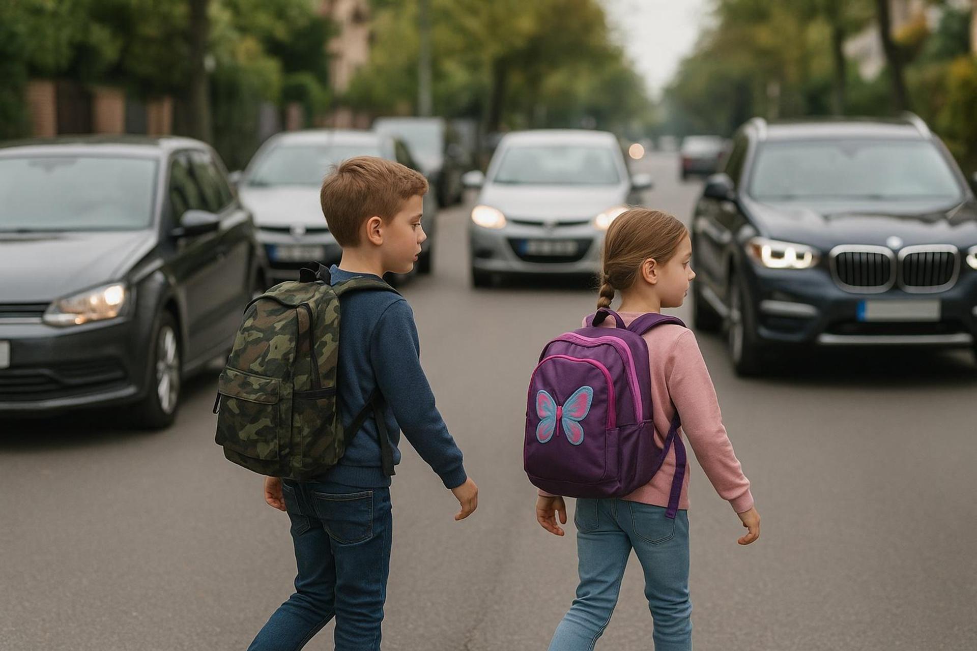 Sicherer Schulweg - die Polizei gibt Tipps (Foto: KI-generiert)