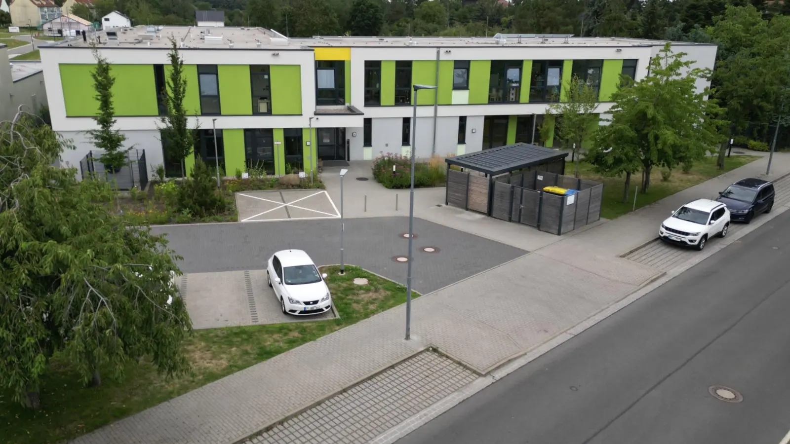 Die Kita Kükennest an der Eilenburger Straße, die aktuell noch vom DRK betrieben wird, soll künftig Kita Spatzennest heißen und von der Volkssolidarität geführt werden. (Foto: Daniel Große)