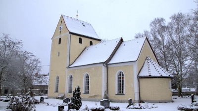 Die Kirche Dewitz im Schnee, hier auf einer Aufnahme vom Januar 2021. (Foto: taucha-kompakt.de)