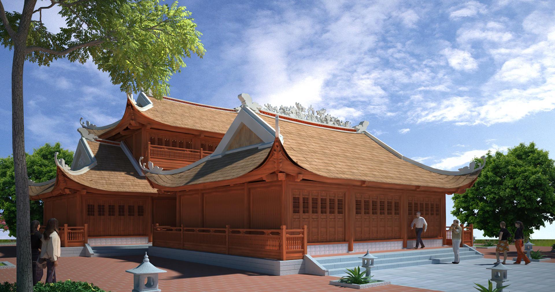 So soll der Tempel zu Taucha einmal aussehen. (Grafik: Deutsch-Vietnamesischer Kulturverein)