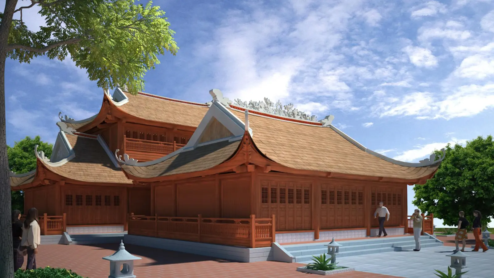 So soll der Tempel zu Taucha einmal aussehen. (Grafik: Deutsch-Vietnamesischer Kulturverein)