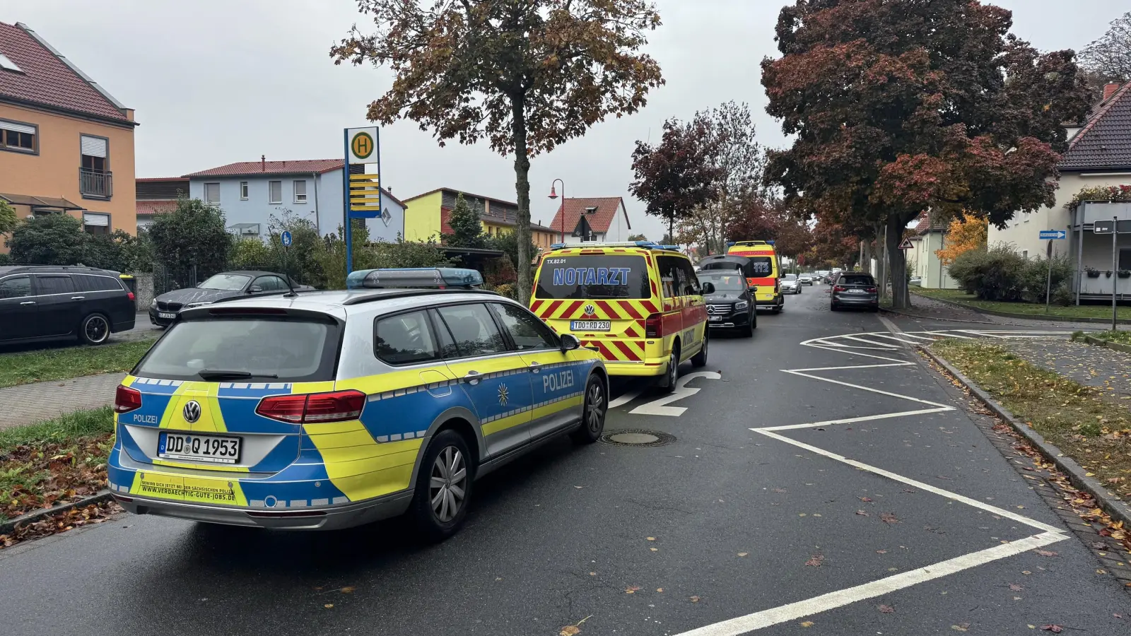 Auf der Klebendorfer Straße kam es heute zu einem Unfall mit einem Kind.  (Foto: Daniel Große)