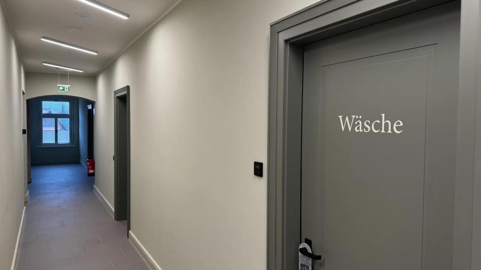 Viel Platz auf dem Gang im Obergeschoss. (Foto: Daniel Große)