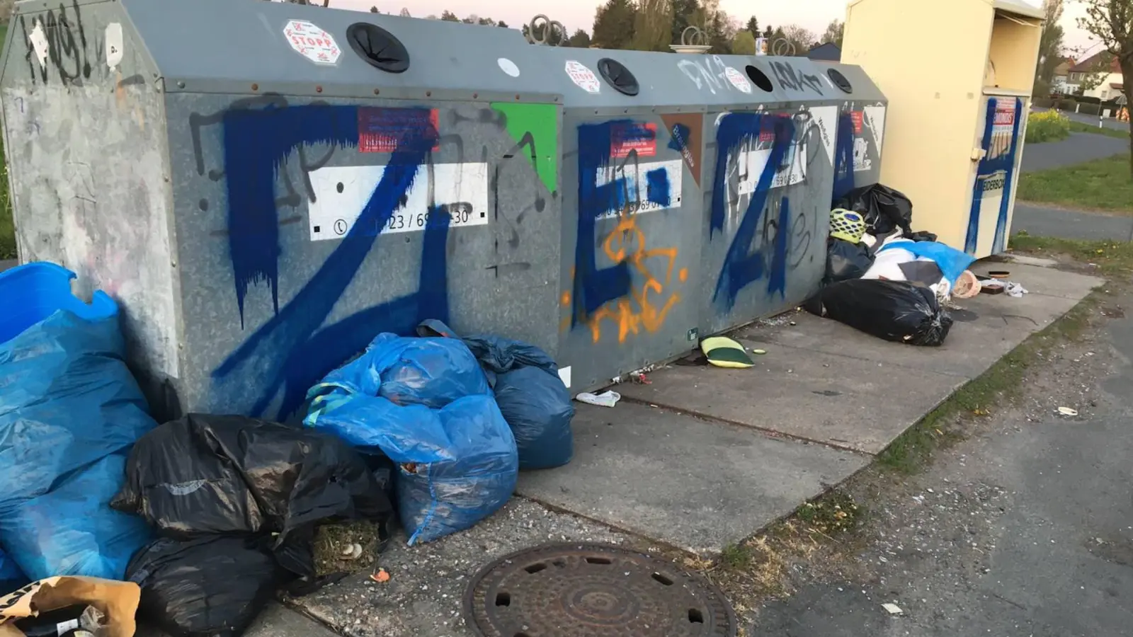 So sah es am Sammelplatz in Plösitz öfter aus. (Foto: taucha-kompakt.de)