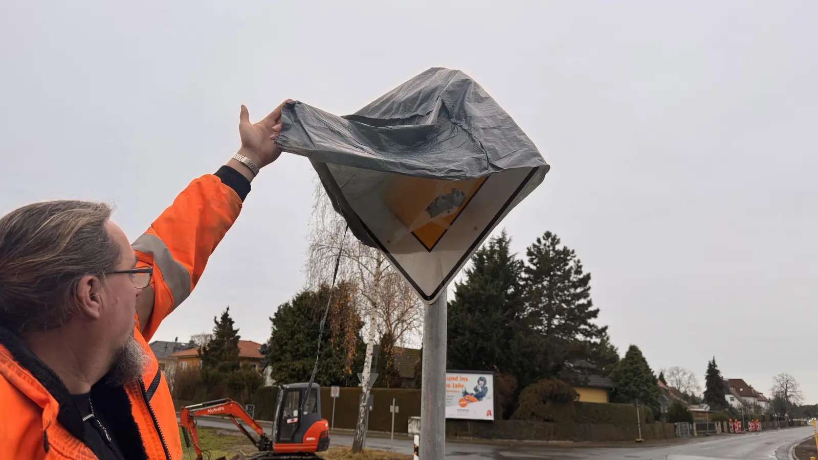 Die Kriekauer Straße ist im Bereich Engelsdorfer Straße ab sofort Hauptstraße. (Foto: Daniel Große)