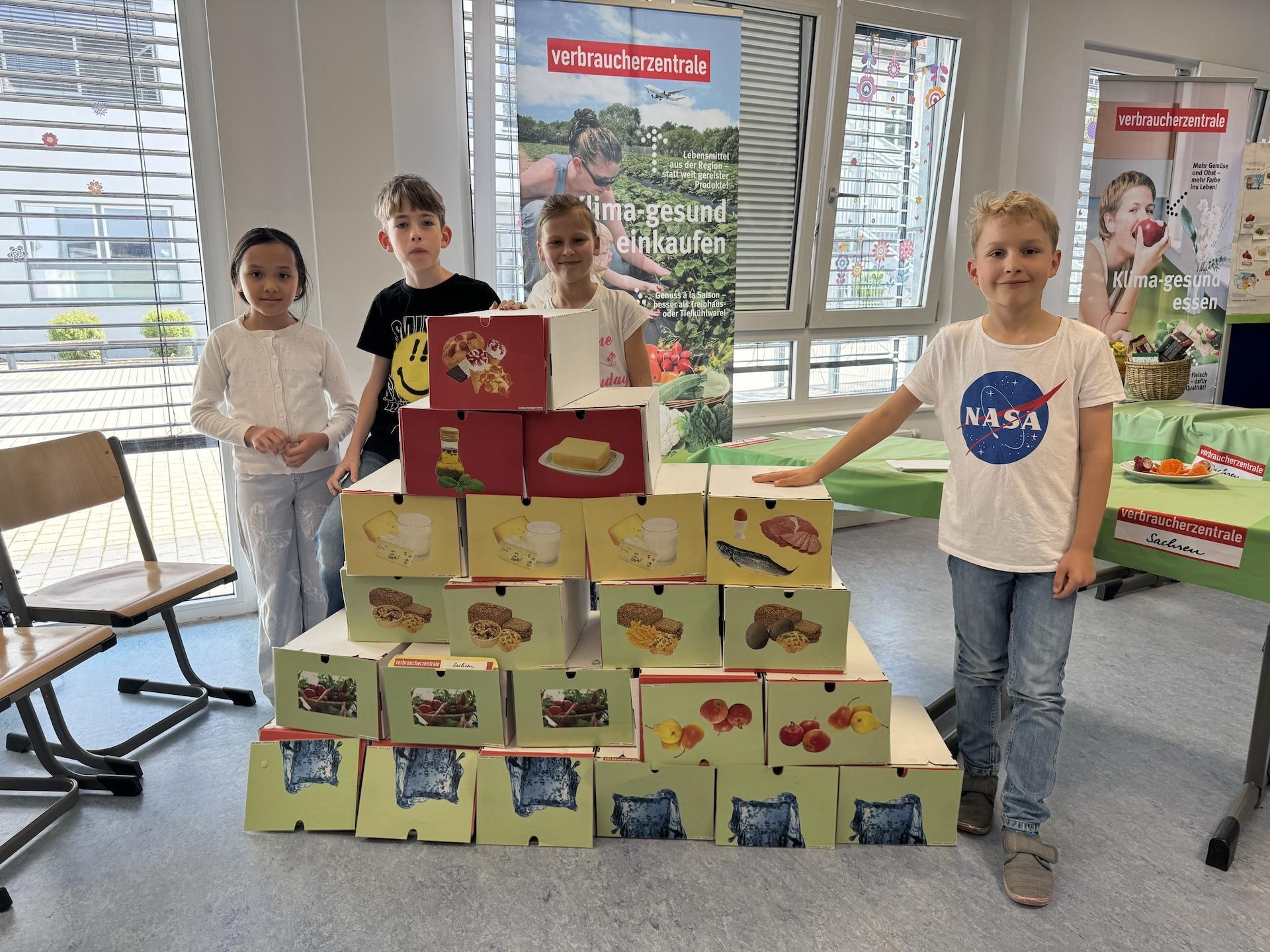 Auch das Kennenlernen der Ernährungspyramide war Teil des Projekts Nachhaltige Bildung. (Foto: Daniel Große)