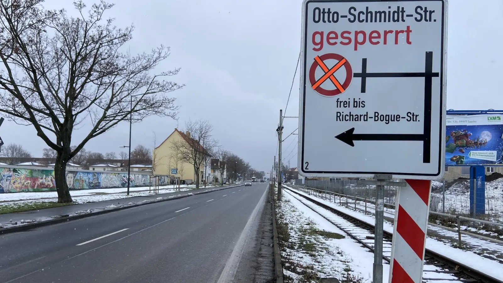 Otto-Schmidt-Straße ab Montag teilweise gesperrt (Foto: taucha-kompakt.de)