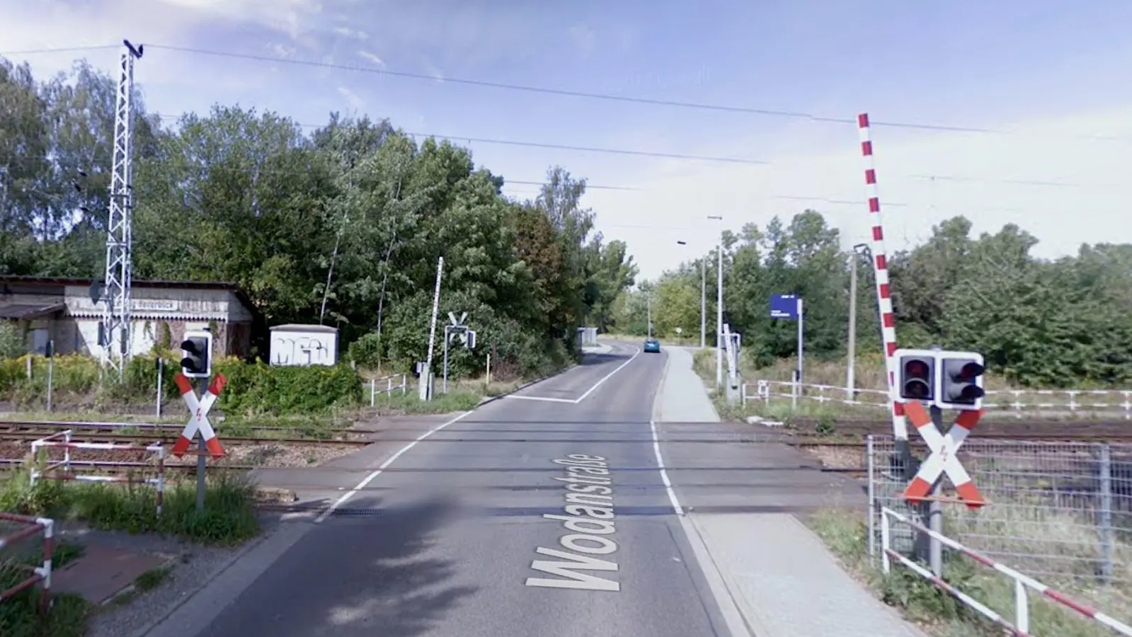 Bahnübergang Wodanstraße in Leipzig gesperrt (Foto: taucha-kompakt.de)