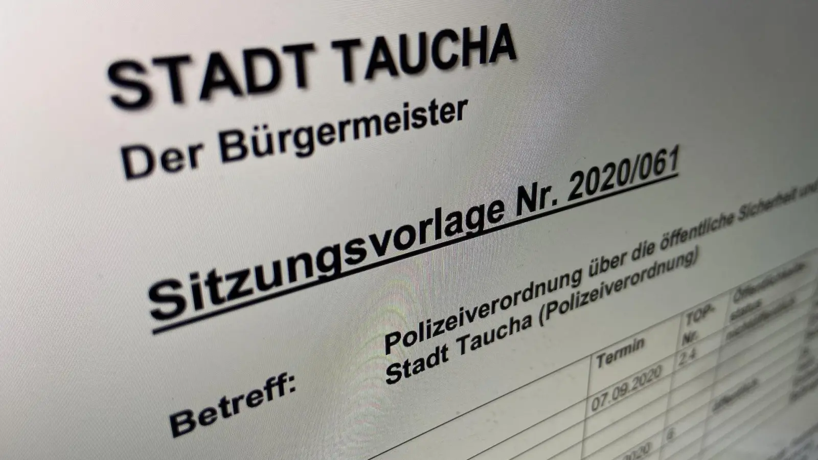 Stadtrat am Donnerstag mit interessanten Änderungen bei Polizeiverordnung (Foto: taucha-kompakt.de)