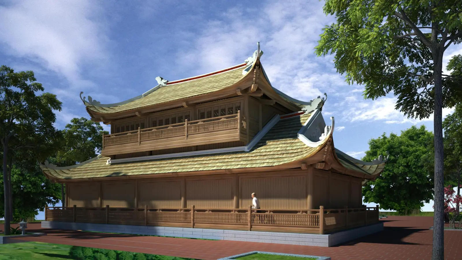 So soll der Tempel aussehen. (Grafik: Deutsch-Vietnamesischer Kulturverein)