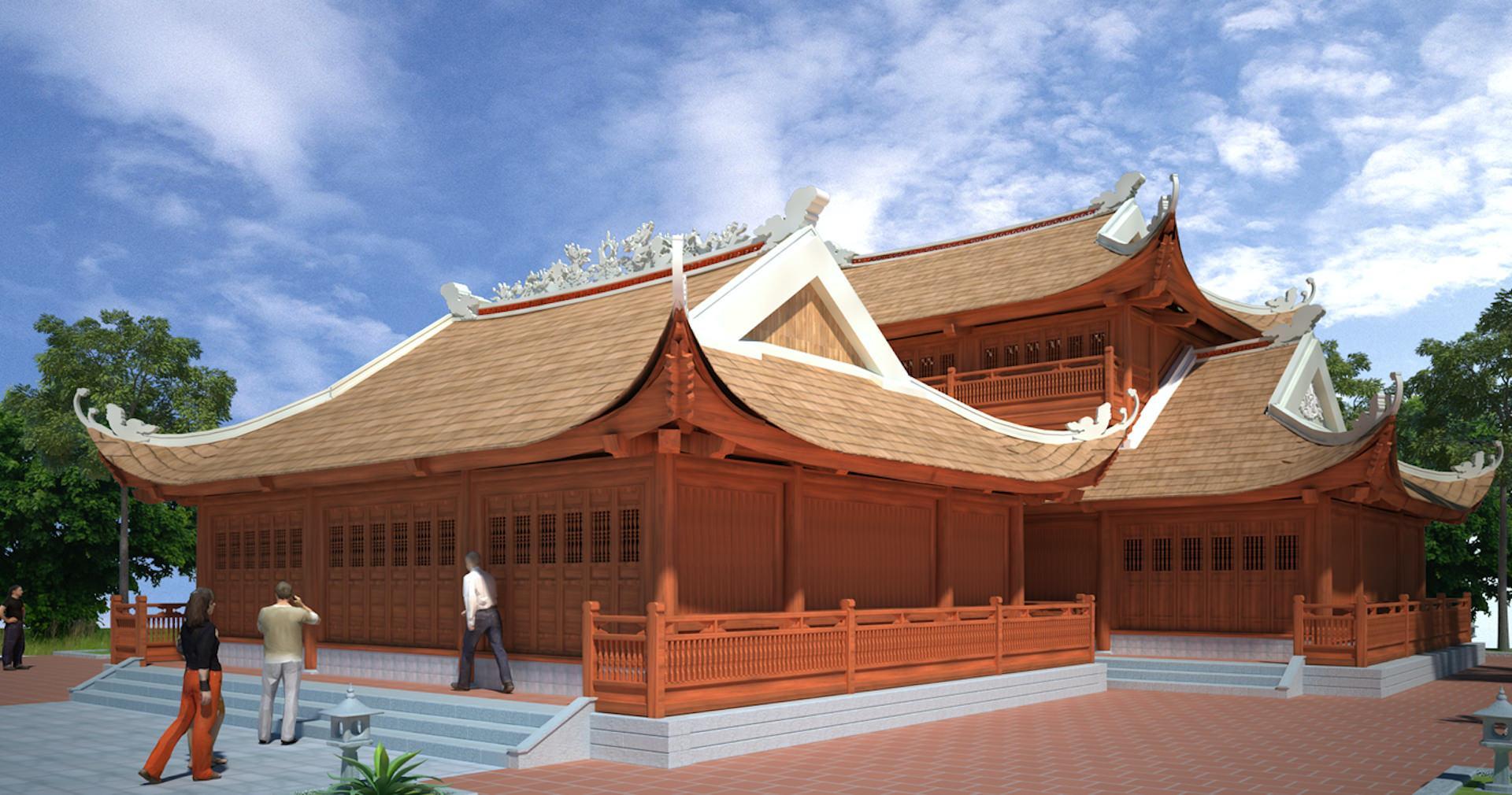 So soll der Tempel aussehen (Grafik: Deutsch-Vietnamesischer Kulturverein)