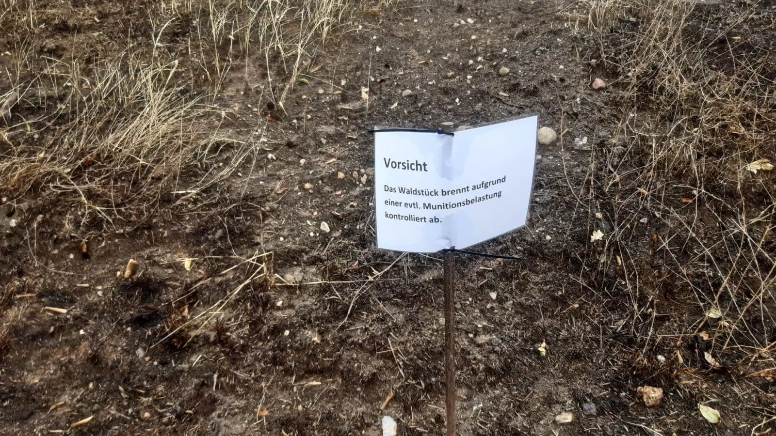 Solche Schilder sind am Feld und rings um den Wald aufgestellt worden. (Foto: taucha-kompakt.de)