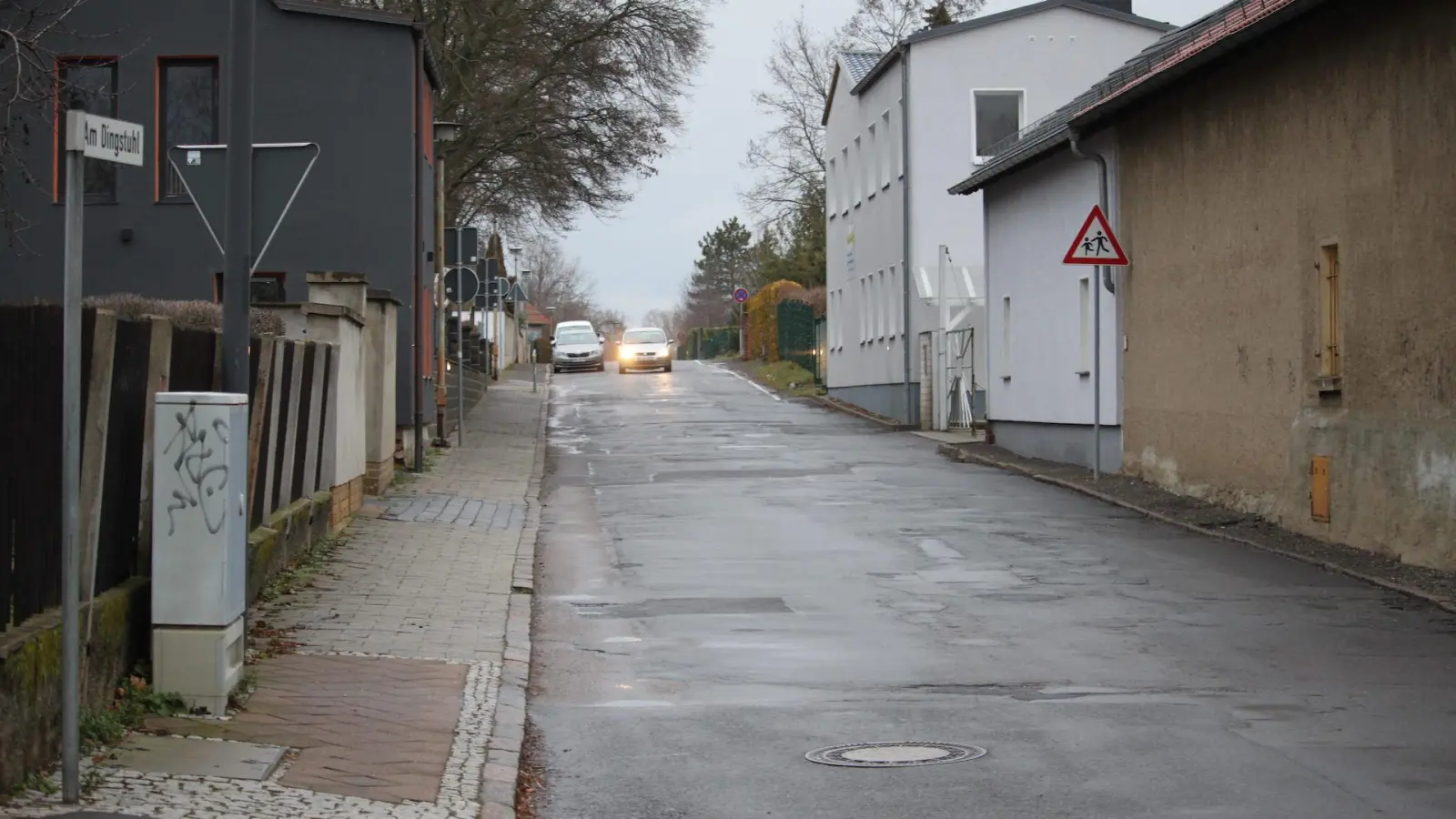 Vollsperrung ab Ende März: Wasserwerke sanieren Am Dingstuhl (Foto: taucha-kompakt.de)