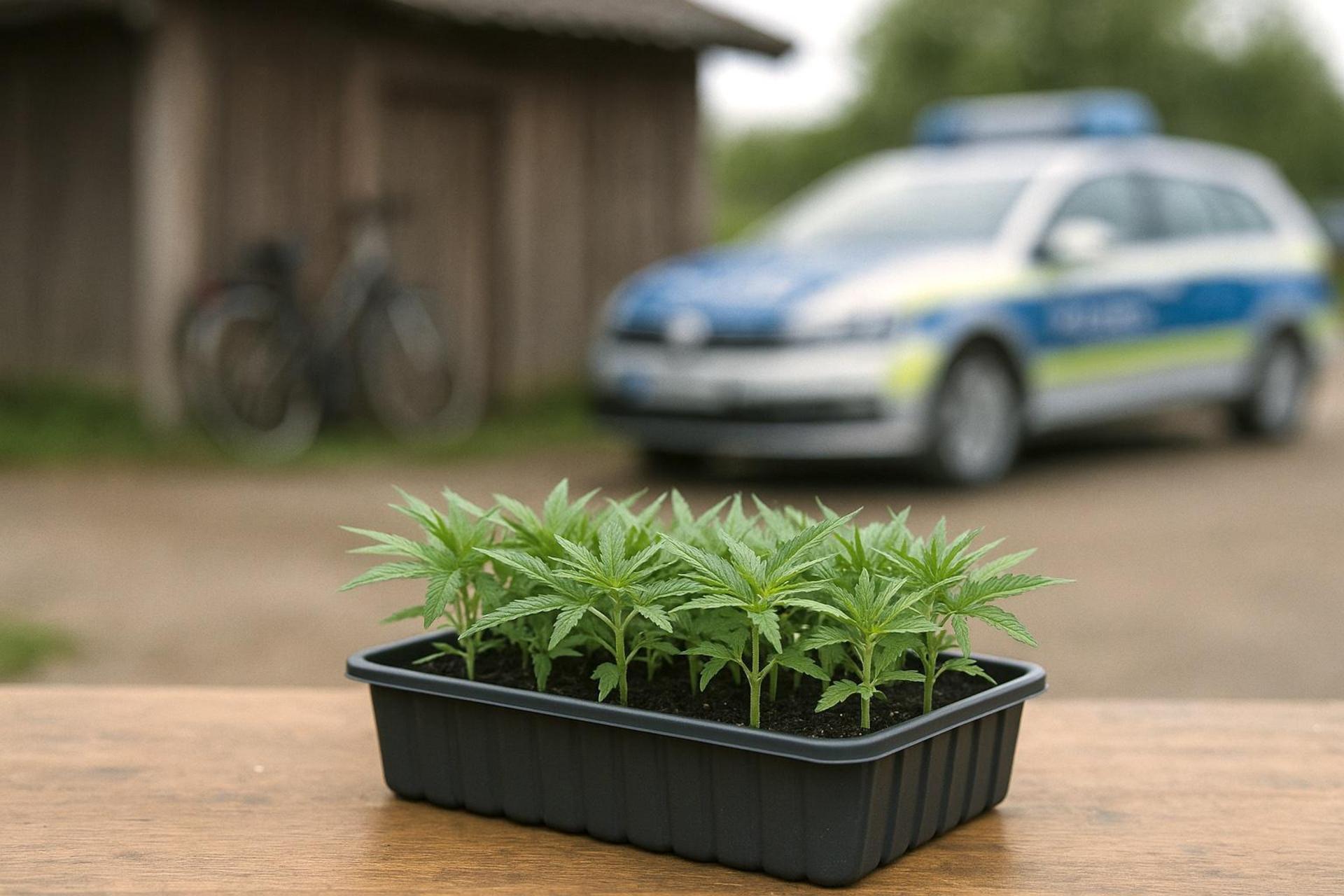 Rund 50 Stecklinge von Cannabispflanzen wurden sichergestellt. (Symbolbild: KI-generiert (ChatGPT))