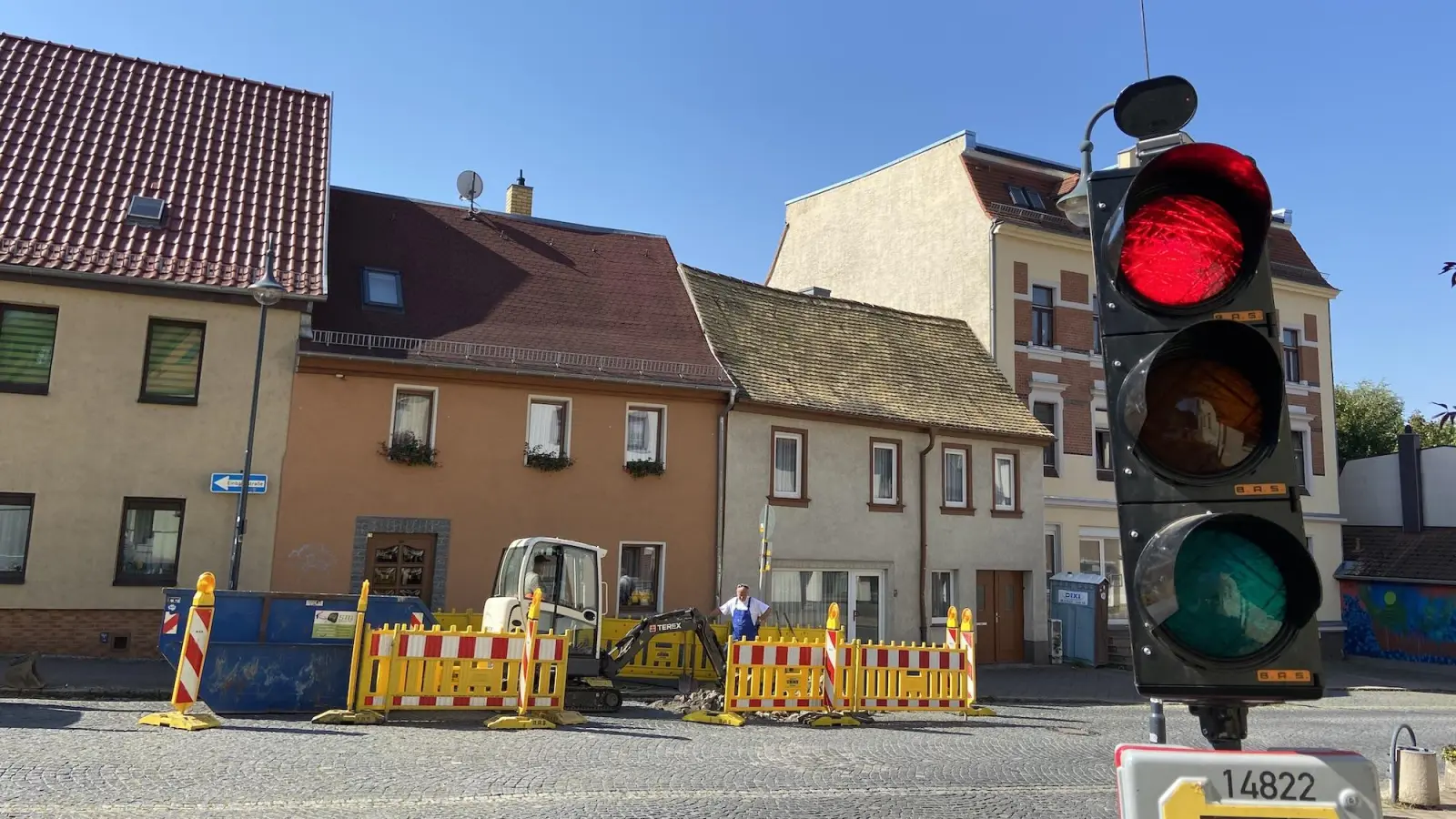 Ampelregelung: Leipziger Straße in Höhe Schlossstraße halbseitig gesperrt (Foto: taucha-kompakt.de)