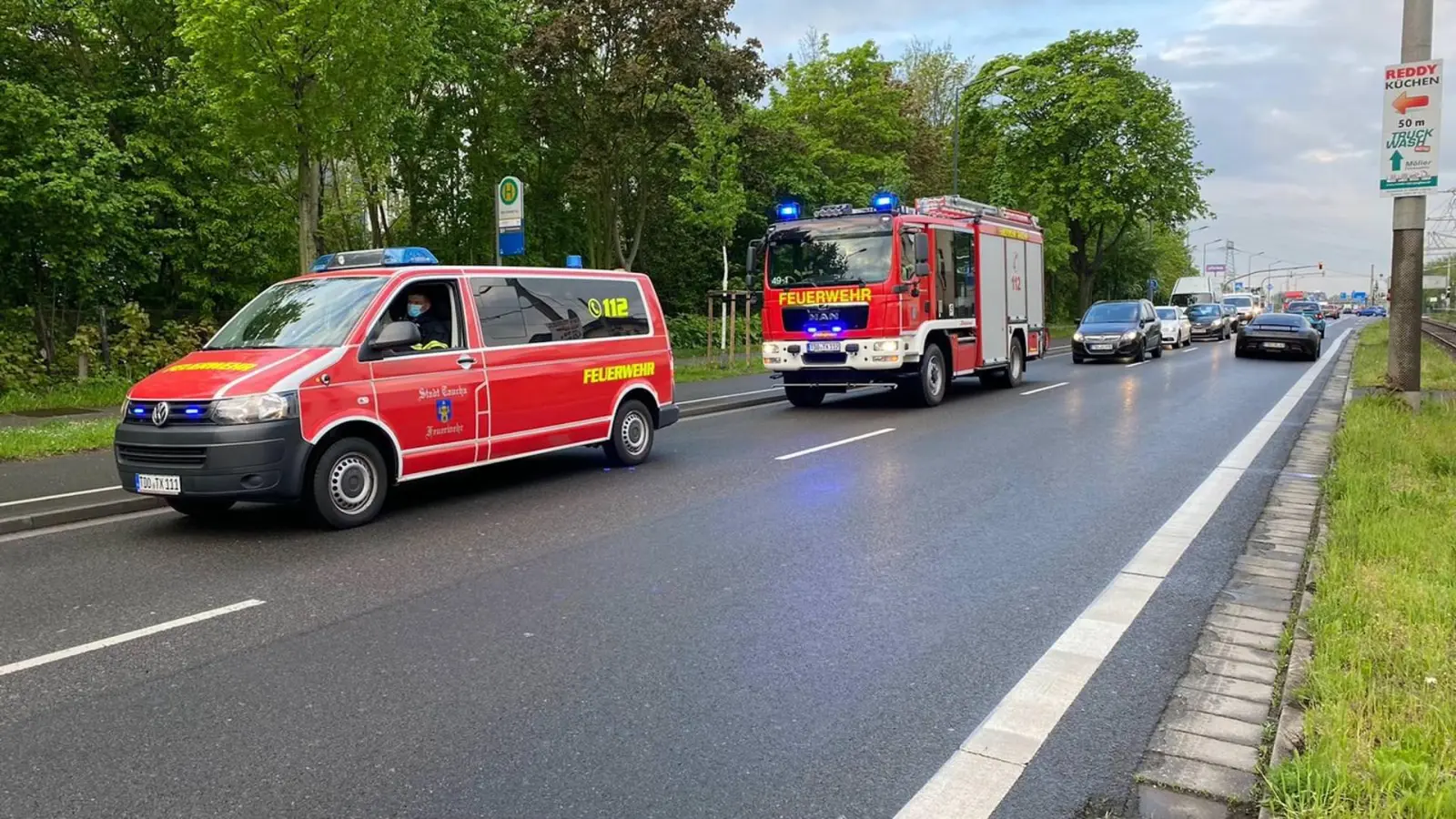 Von Markkleeberg bis Taucha: Feuerwehren beseitigen Dieselspur (Foto: taucha-kompakt.de)