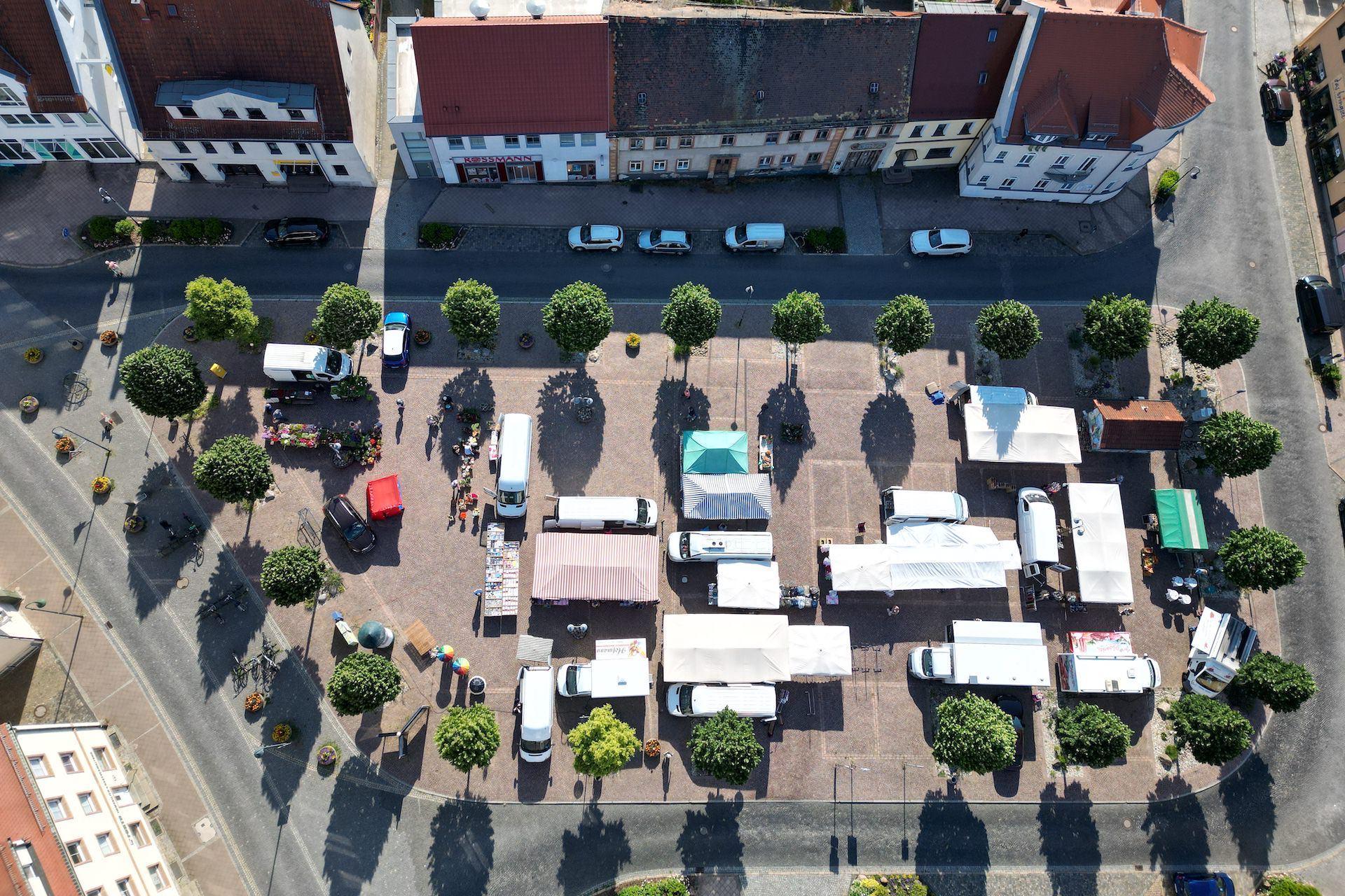 Der Marktplatz in Taucha soll neu gepflastert werden. (Foto: taucha-kompakt.de)
