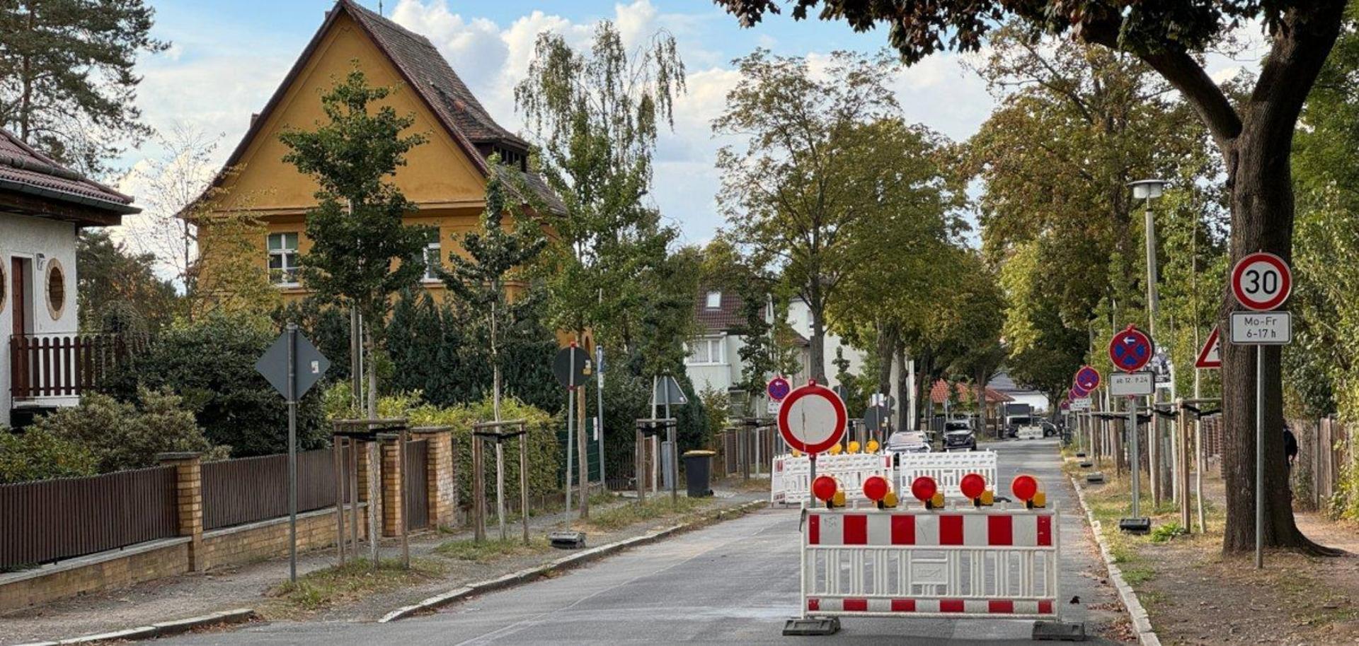 Die Baustelle auf der Graßdorfer Straße wird erweitert. (Foto: Stadtverwaltung Taucha)