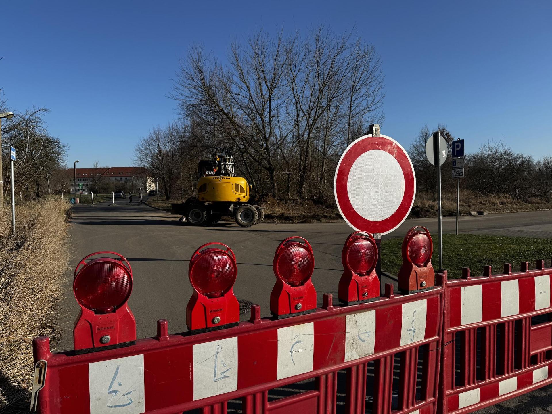 Im Bereich Friedrich-Ebert-Straße / Graßdorfer Höhe wird gebaut. (Foto: Daniel Große)
