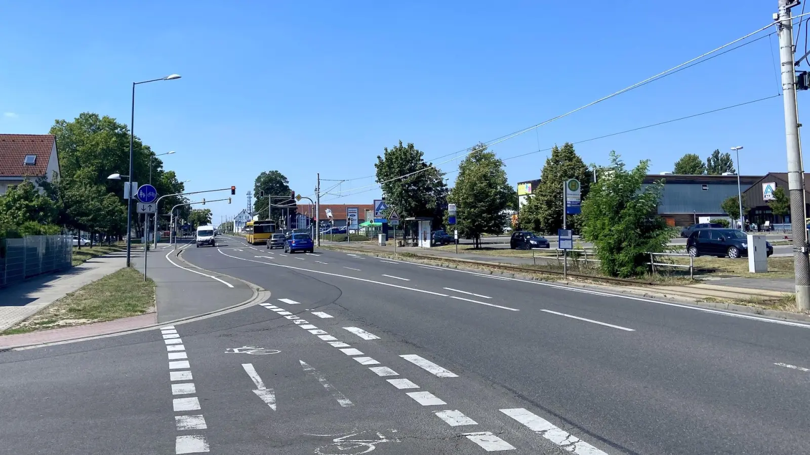 Straßenbeleuchtung an der B87 wurde repariert (Foto: taucha-kompakt.de)